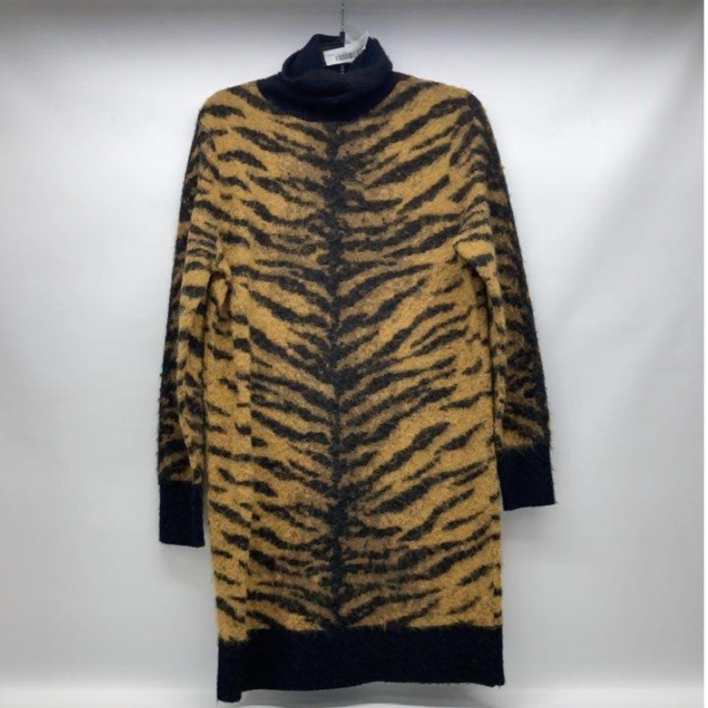 Michael Michael Kors Tiger Print Wool Blend Turtleneck Sweater Dress size small